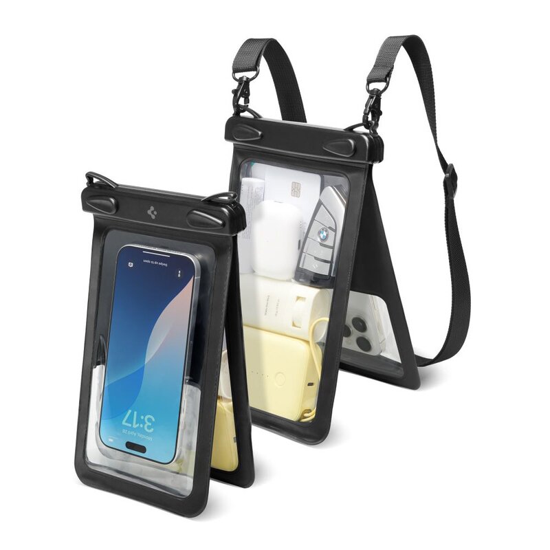 Etui wodoodporne SPIGEN A603 Przezroczysto-czarny