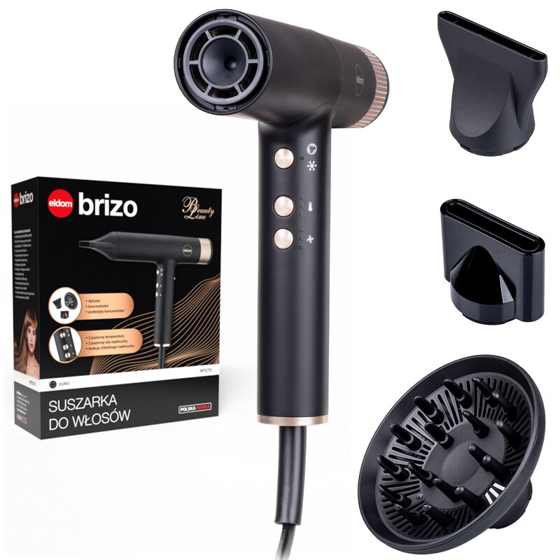 Suszarka ELDOM HT270 Brizo Czarny 2000W