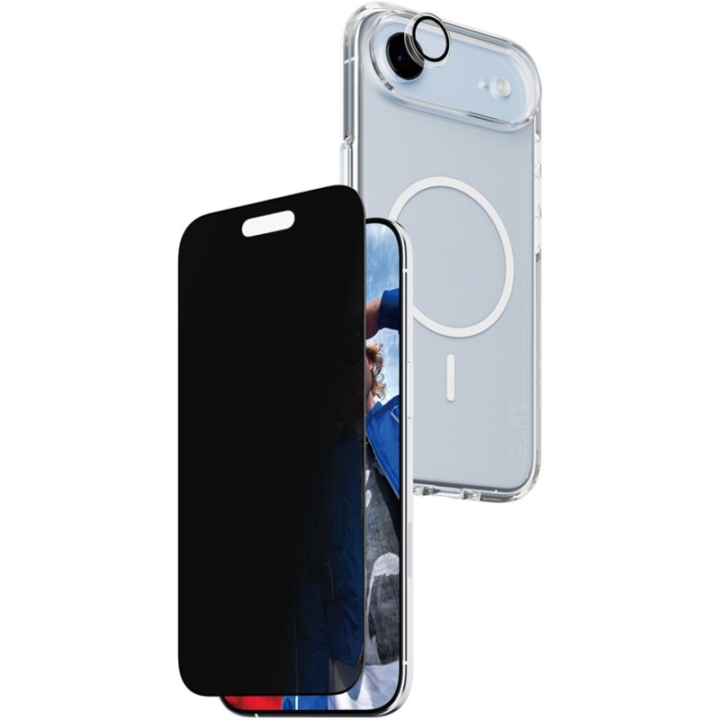 Etui PANZERGLASS Care Flagship Privacy MagSafe 3w1 do Apple iPhone Air Przezroczysty + szkło prywatyzujące + osłona obiektywu