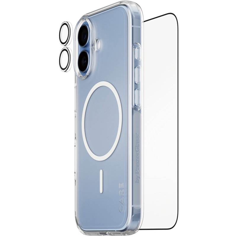 Etui PANZERGLASS Care Flagship Urban Explorer MagSafe 3w1 do Apple iPhone 17 Przezroczysty + szkło hartowane + osłona obiektywu
