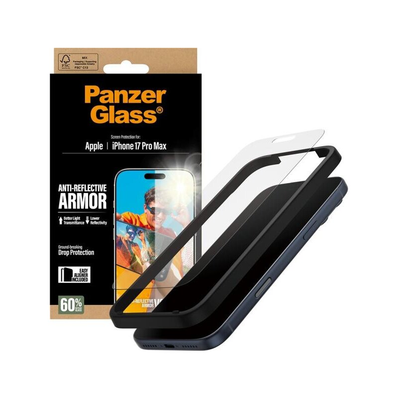 PanzerGlass Armor Anti-Reflective EasyAligner do iPhone 17 Pro Max