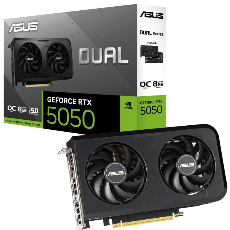 ASUS Dual GeForce RTX 5050 OC Edition 8GB GDDR6 128bit DLSS 4