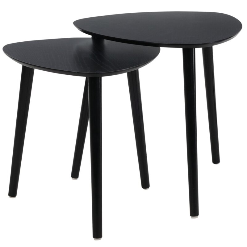 Zestaw stolików kawowych TRENDS4YOU Czarny (2 szt.)