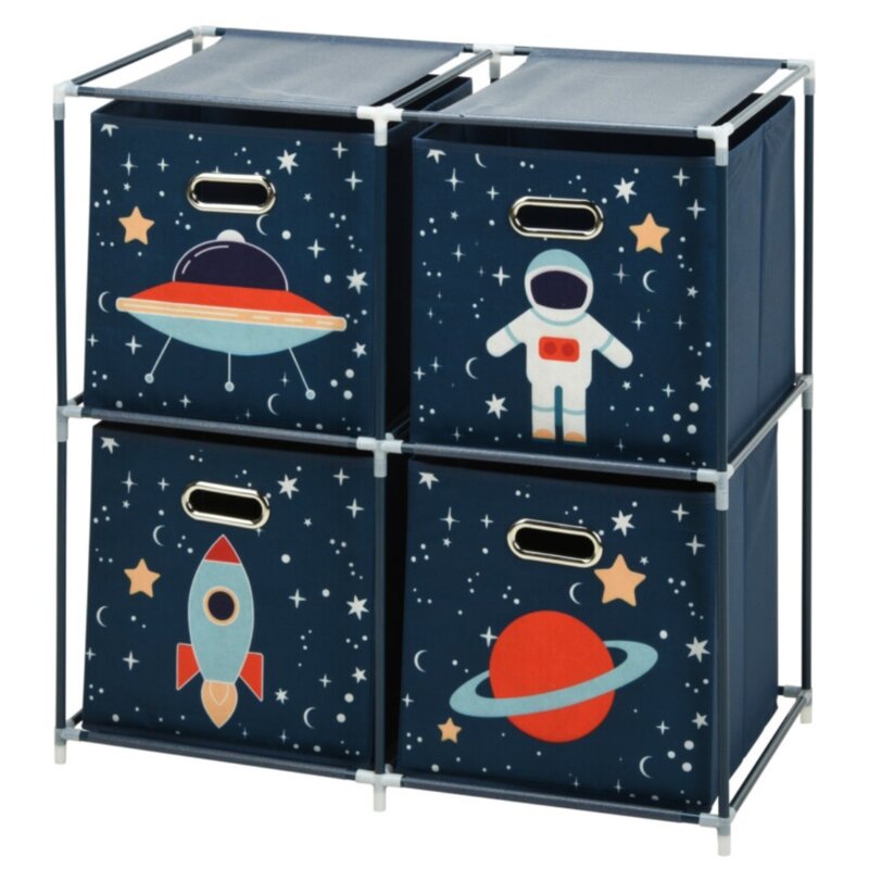 Regał z 4 szufladami STORAGE SOLUTIONS Kosmos 68 x 35 x 70 cm Granatowy