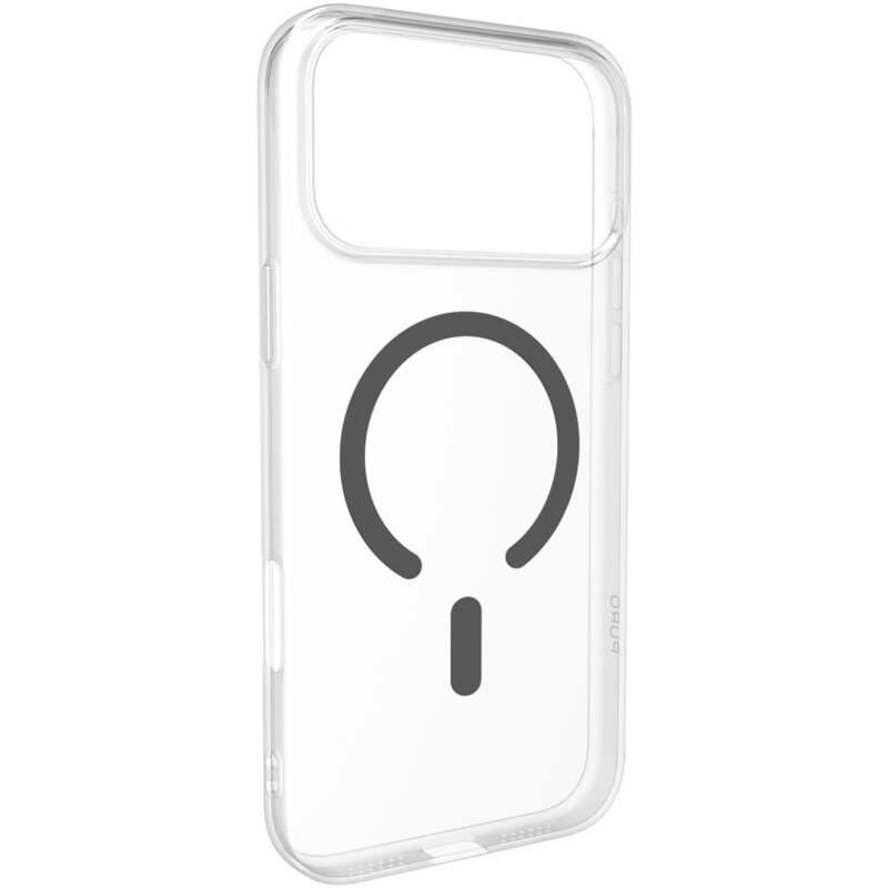 Etui PURO Lite Mag do Apple iPhone 17 Pro Max Przezroczysto-szary