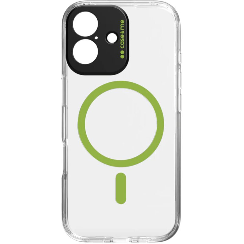 Etui CASE&ME MagColor do Apple iPhone 17 Przezroczysto-zielony
