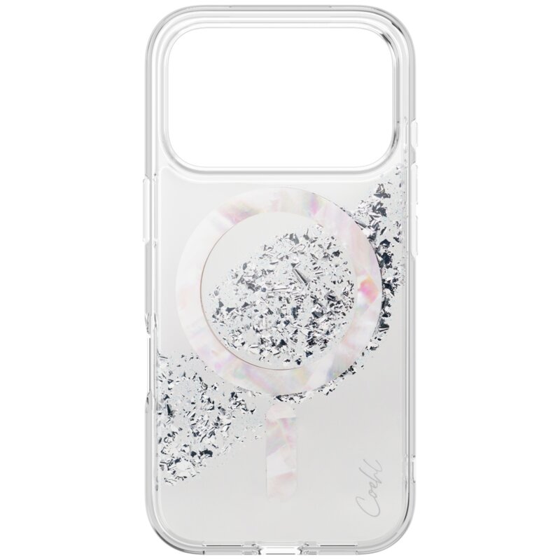Etui UNIQ Coehl Crystelle Magnetic Charging do Apple iPhone 17 Pro Srebrny