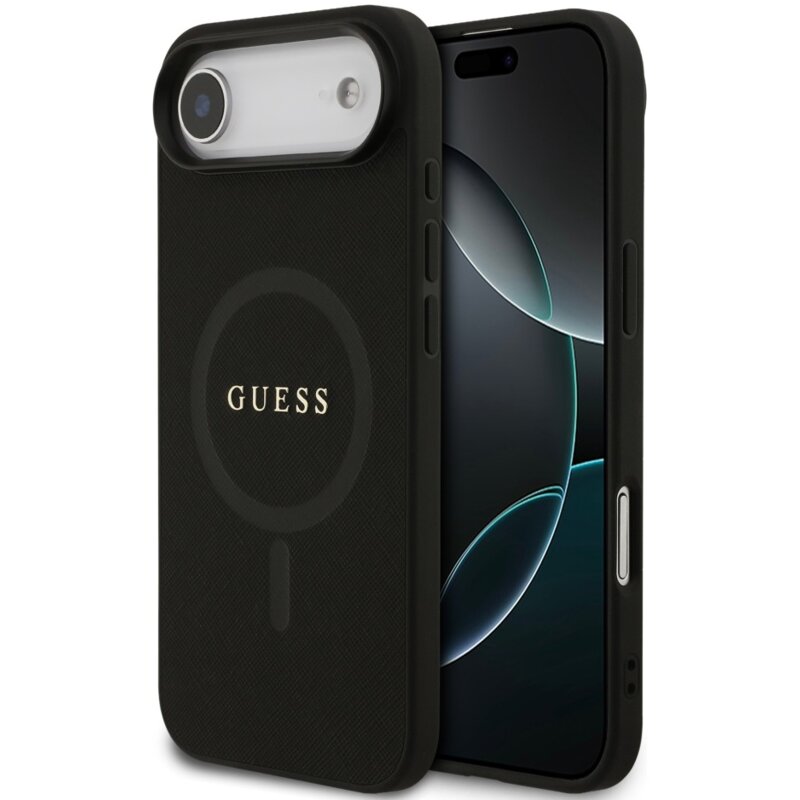 Guess Saffiano Classic Logo MagSafe do iPhone Air czarny