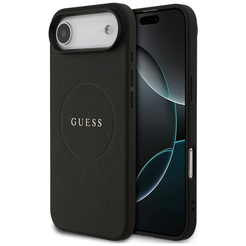 Guess Grained Ring MagSafe do iPhone Air Czarny