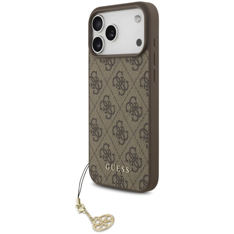 Guess 4G Charms Collection MagSafe do iPhone 17 Pro Max Brązowy