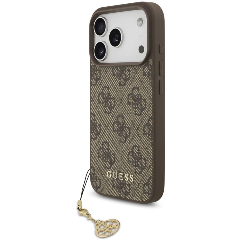 Guess 4G Charms Collection MagSafe do iPhone 17 Pro brązowy
