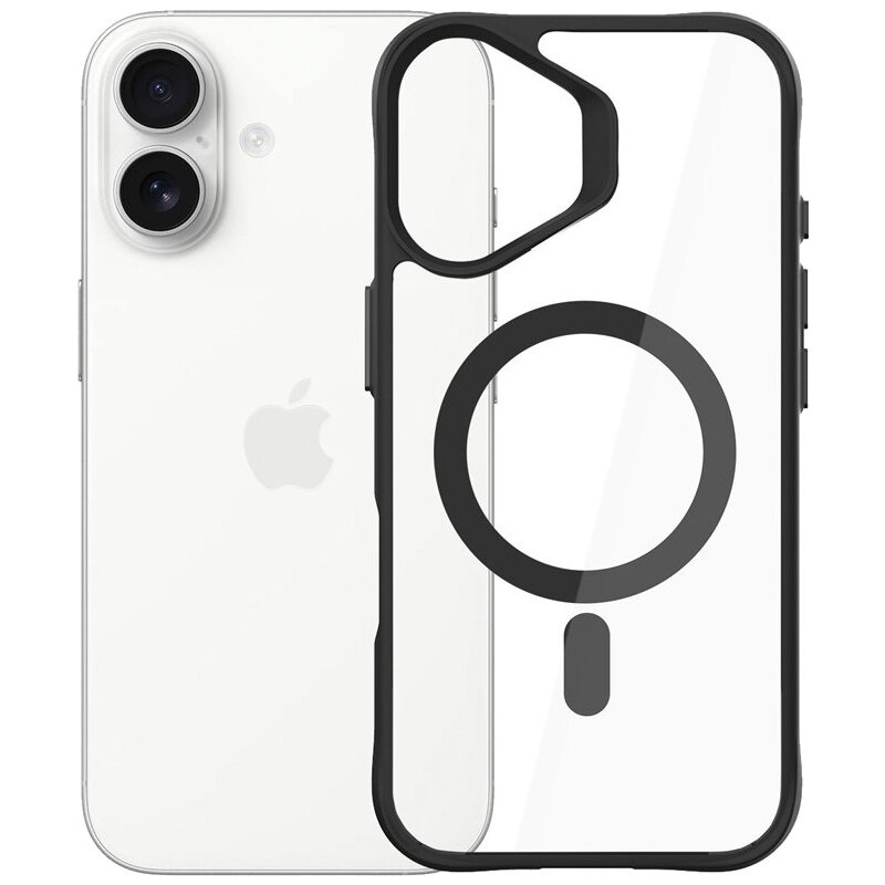Etui 3MK Satin Guardx MagCase do Apple iPhone 17 Przezroczysto-czarny