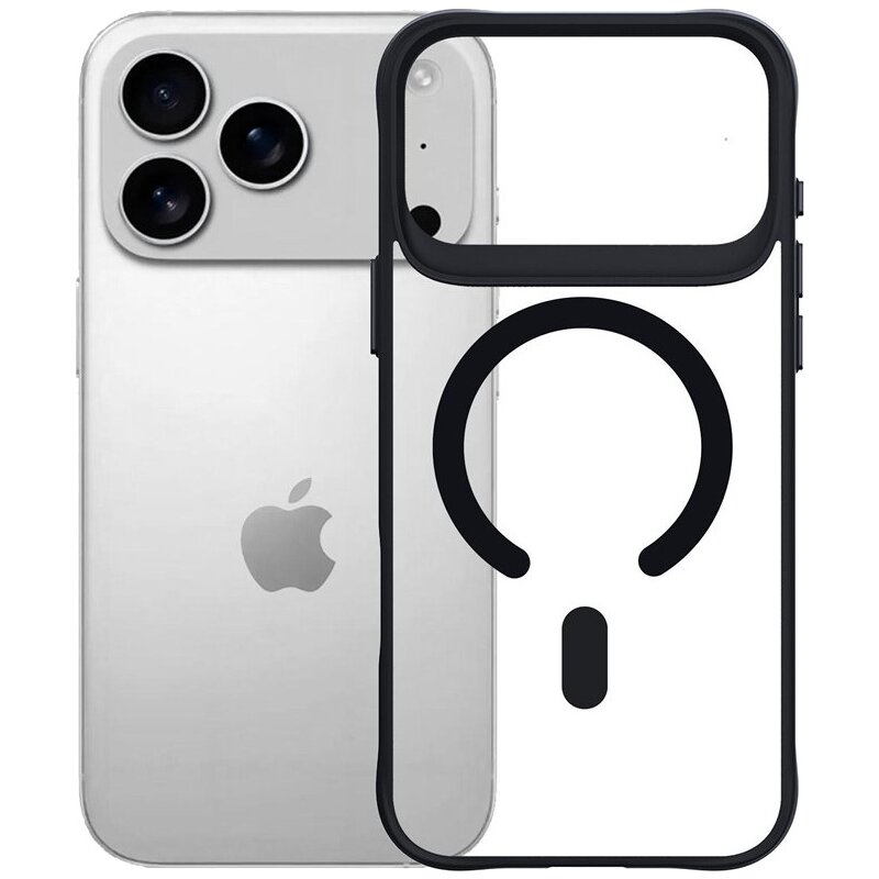 Etui 3MK Satin Guardx MagCase do Apple iPhone 17 Pro Max Przezroczysty-czarny