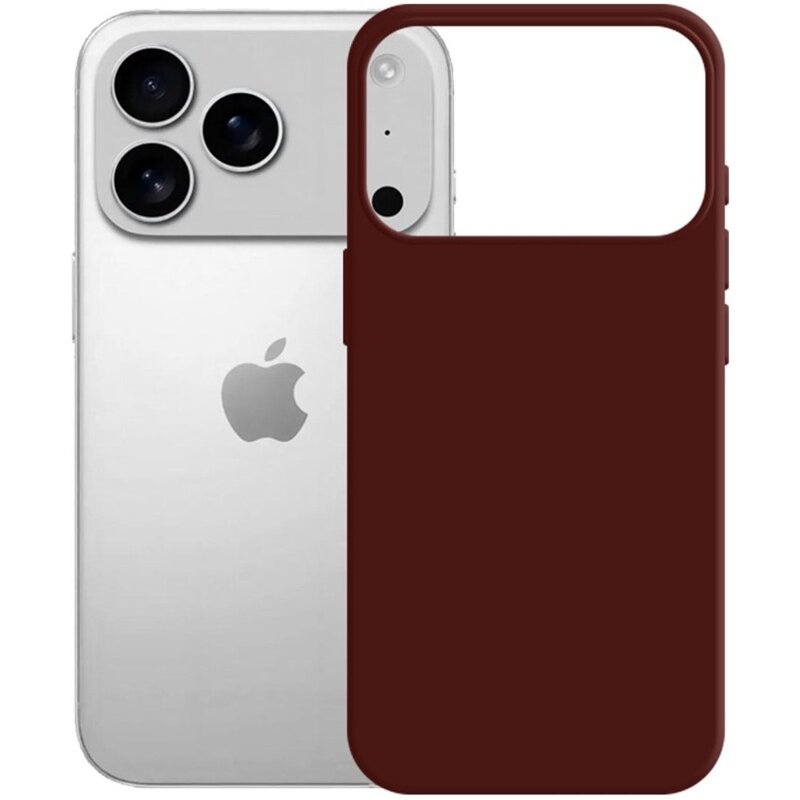 Etui 3MK Silicone Guardx do Apple iPhone 17 Pro Ciemnoczerwony