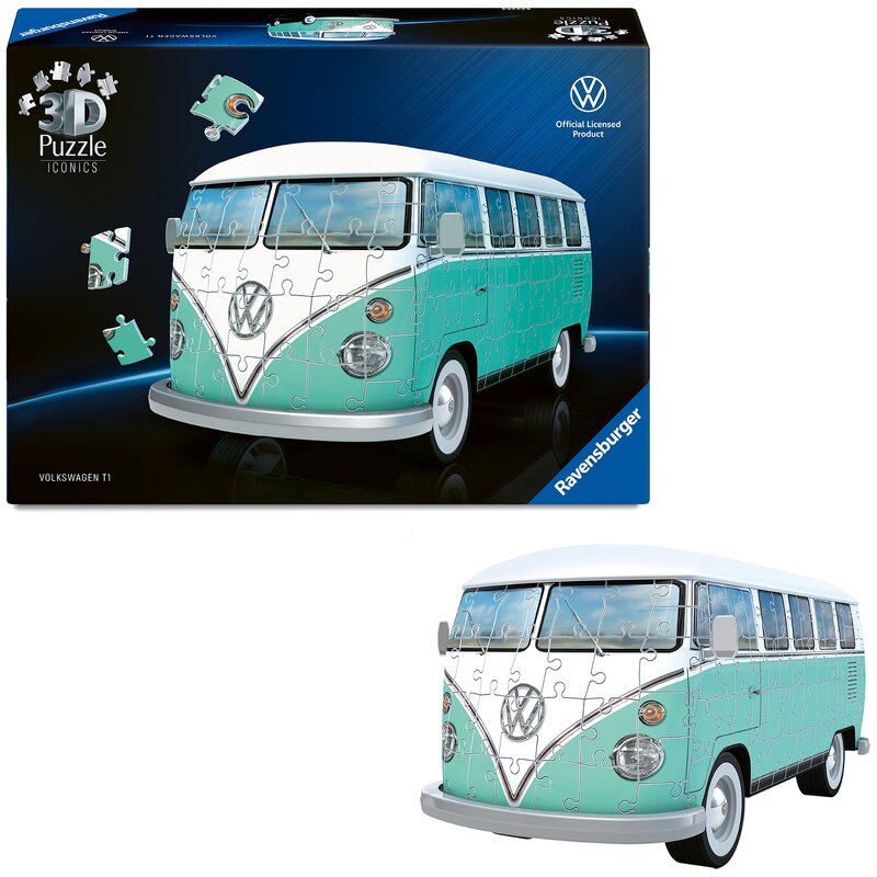 Puzzle 3D RAVENSBURGER Iconics Volkswagen T1 12008035 (185 elementów)