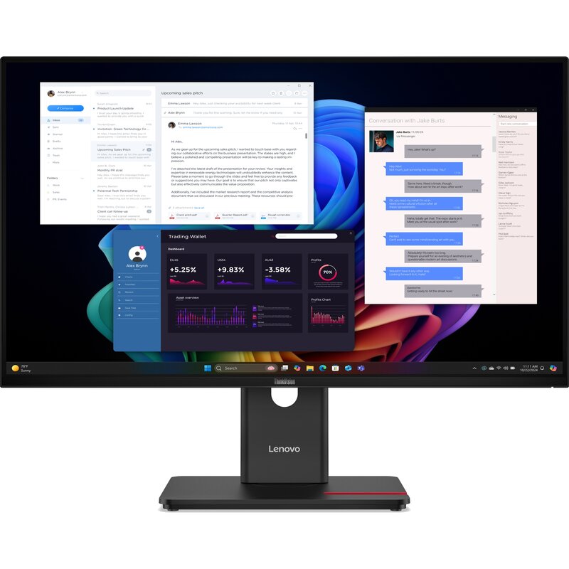 Monitor LENOVO ThinkVision T27UD-40 27" 3840x2160px IPS 4 ms + Kamerka ThinkVision MC60