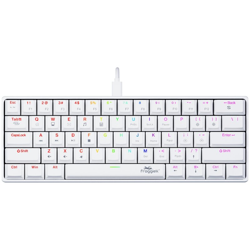 Klawiatura FROGGIEX Polar Strike FX-PC-K1-W RGB Outemu Red Switch Biały