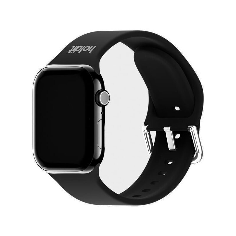 Pasek HOLDIT Silicone do Apple Watch do koperty 44/45/46/49 mm Czarny