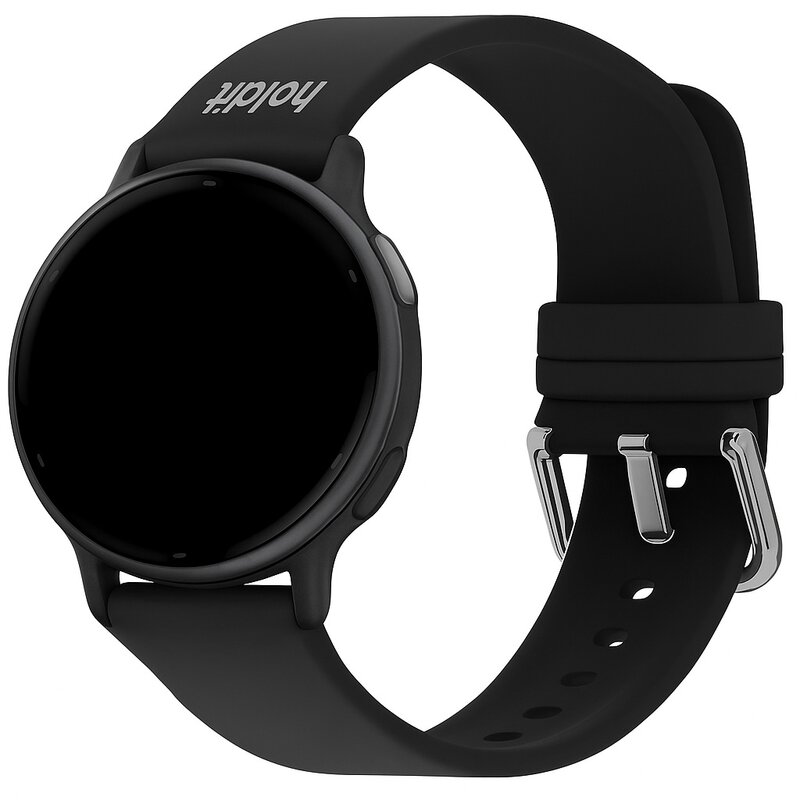 Pasek HOLDIT Silicone do Samsung Galaxy, Garmin, Huawei (szerokość paska 20 mm) Czarny