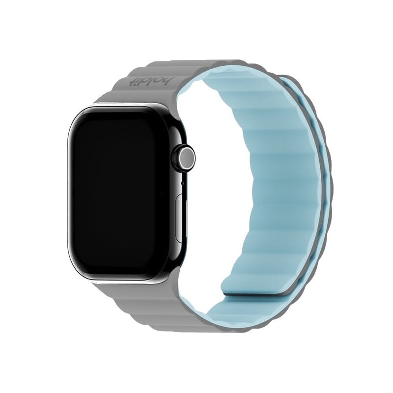 Pasek HOLDIT Silicone do Apple Watch do koperty 44/45/46/49 mm Szaro-niebieski