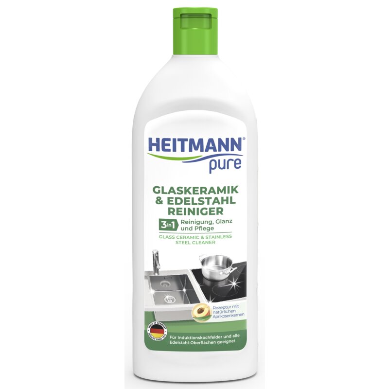 Mleczko do czyszczenia płyt ceramicznych i stali nierdzewnej HEITMANN Pure 250 ml