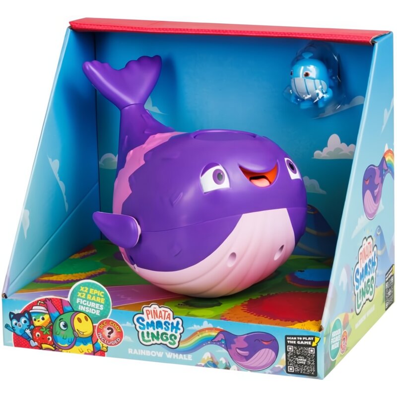 Zestaw PMI Pinata SmashLings Tęczowy Wieloryb + (4 figurki) Rainbow Whale