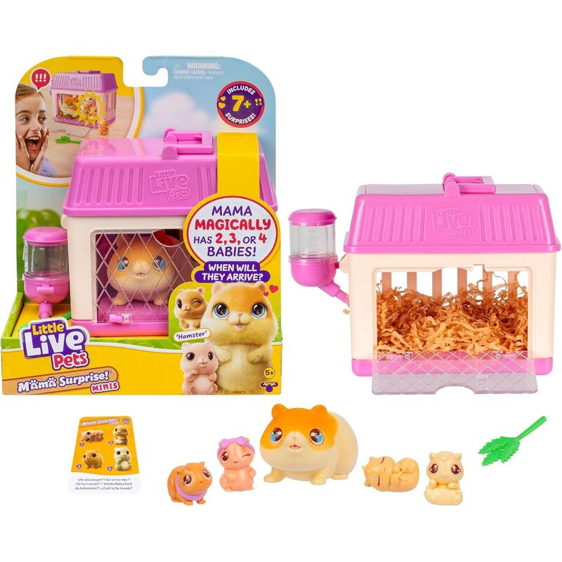 Zestaw figurek ZURU Little Live Pets Mama Surprise Minis Chomik mama + małe chomiki 26626 (1 zestaw)