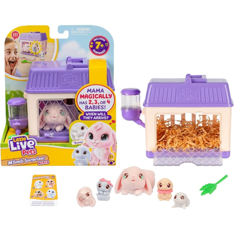 Zestaw figurek ZURU Little Live Pets Mama Surprise Minis Królik mama + małe króliczki 26625 (1 zestaw)