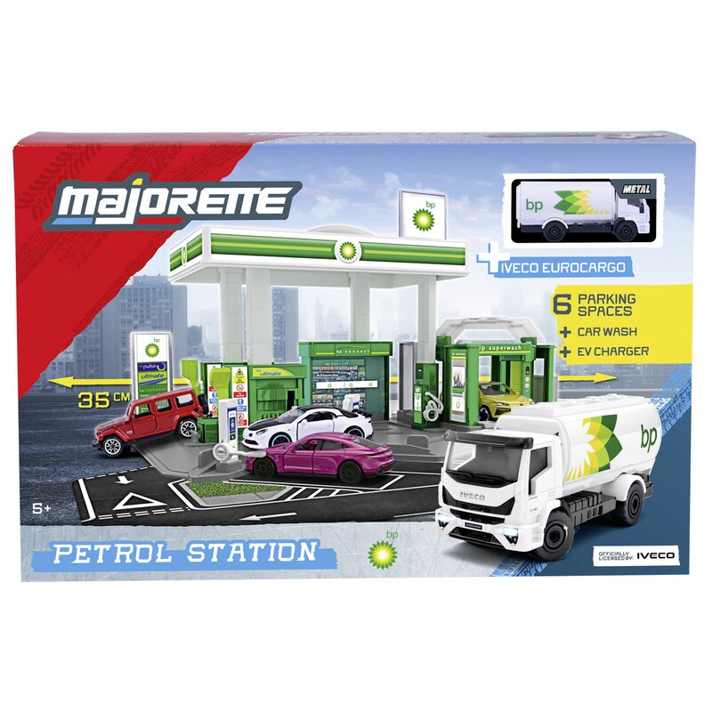 MAJORETTE Stacja benzynowa BP + 1 pojazd