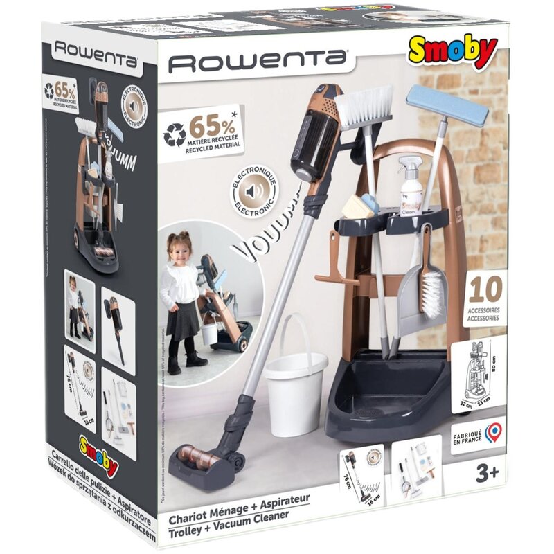 Zabawka wózek z odkurzaczem SMOBY Rowenta X Force 7600330326