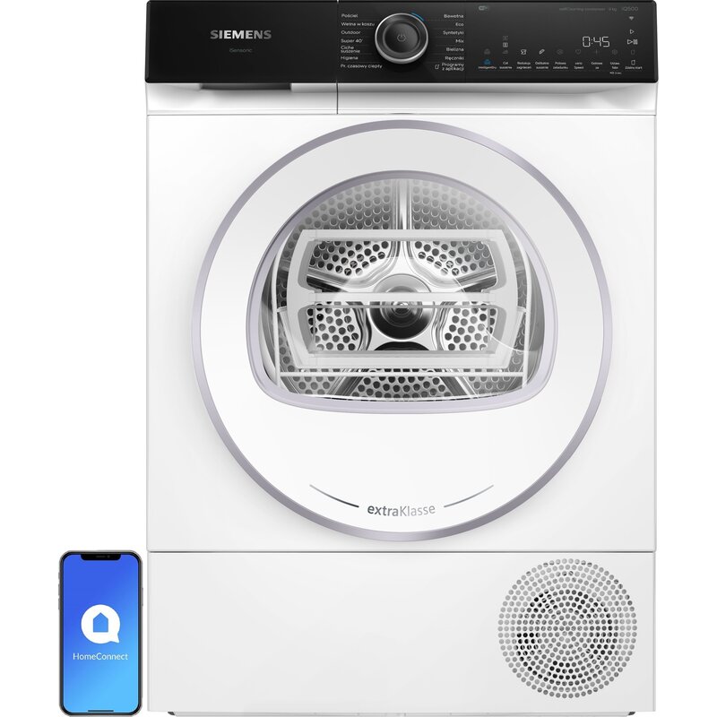 Suszarka SIEMENS iQ500 WQ46M2DSPL z pompą ciepła
