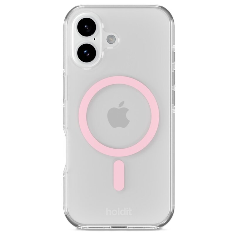 Holdit MagSafe Case iPhone 17 Pink/Transparent