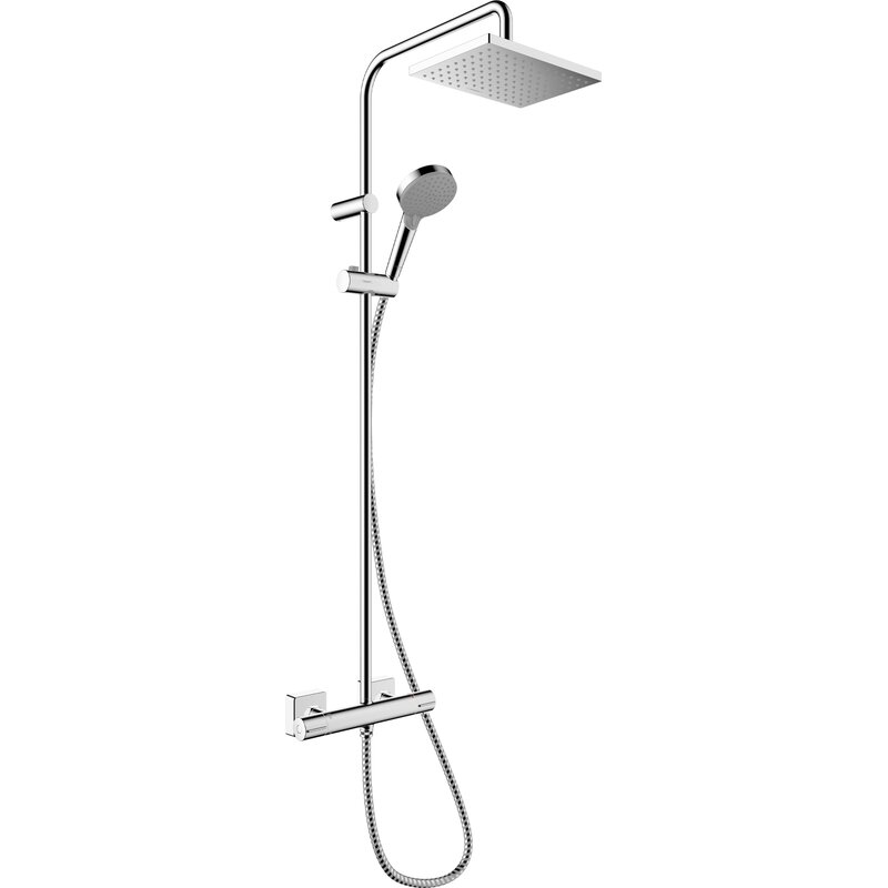 Zestaw prysznicowy natynkowy HANSGROHE Vernis Shape 26286000 z deszczownicą Chrom