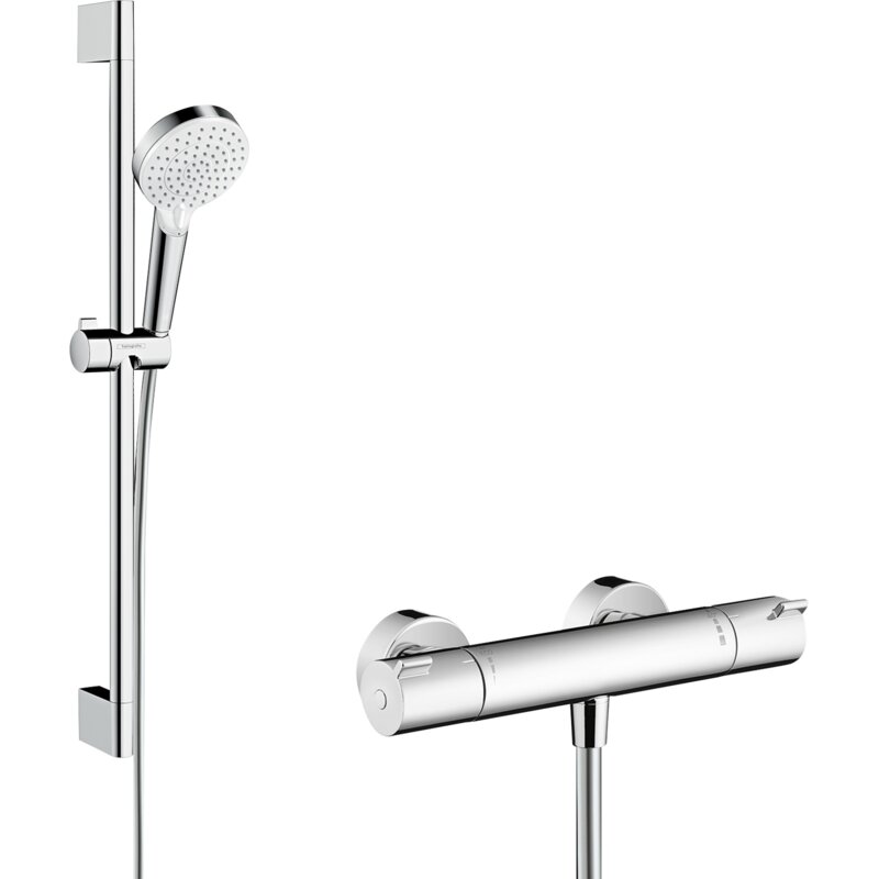 Zestaw prysznicowy natynkowy HANSGROHE Crometta 27812400 Biały-chrom