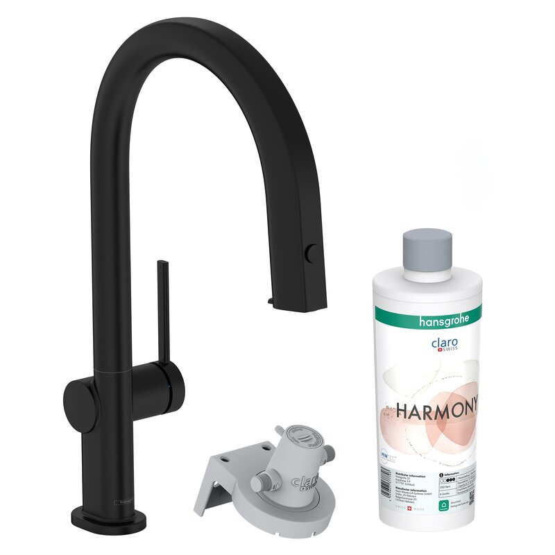 Bateria HANSGROHE Aqittura M91 76800670 z filtrem Czarny mat