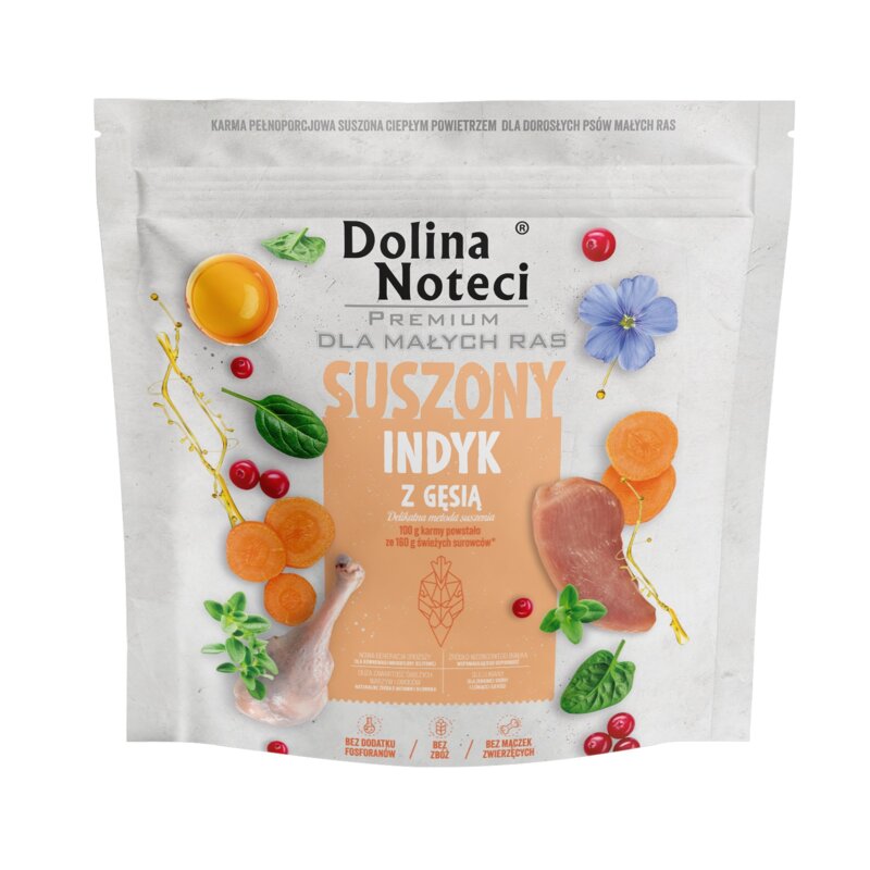Karma dla psa DOLINA NOTECI Premium Indyk z gęsią 1 kg