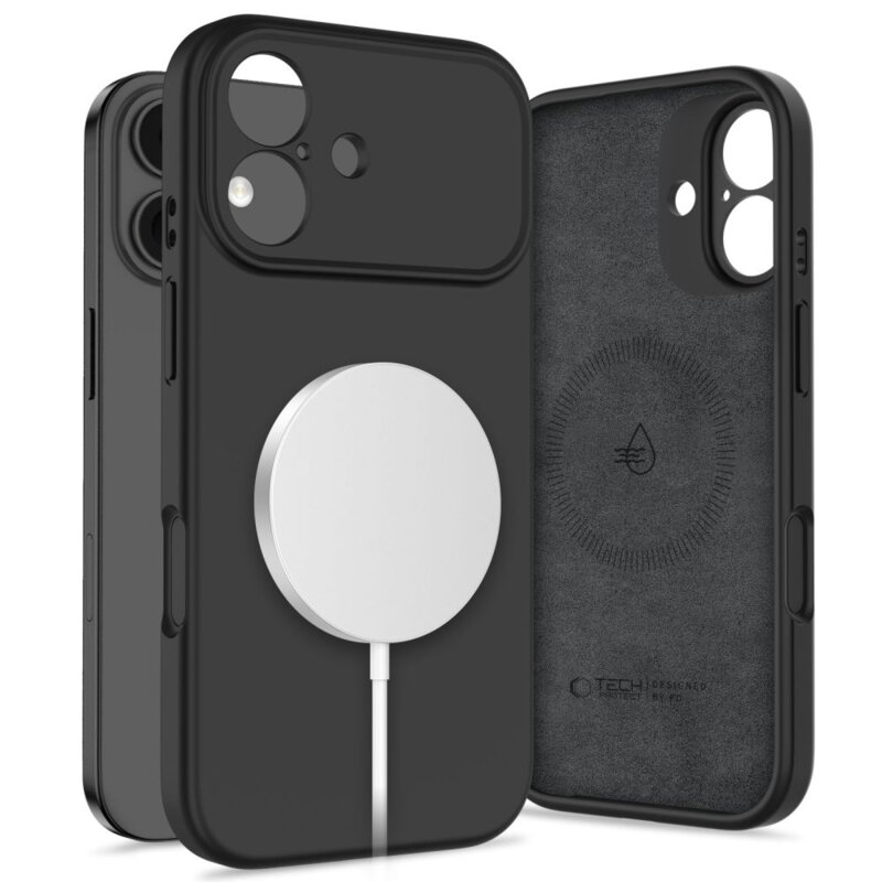 Etui TECH-PROTECT Silicone MagSafe do Apple iPhone 17 Czarny