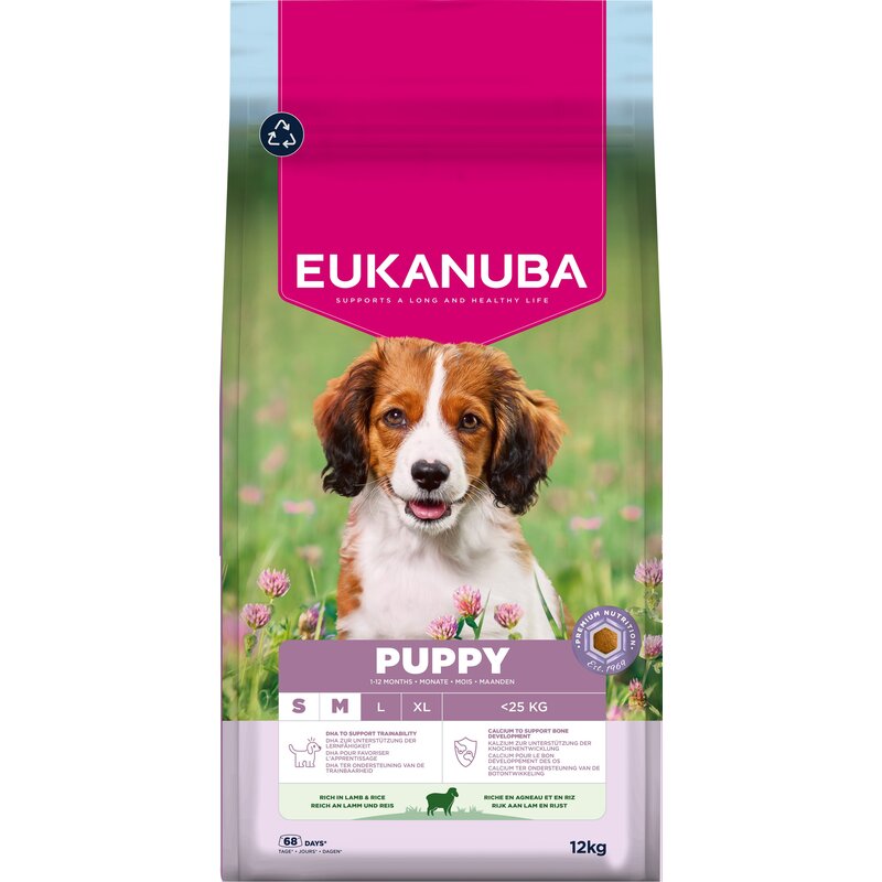EUKANUBA Premium Nutrition Puppy Small & Medium Breed Jagnięcina i ryż - sucha karma dla psa - 12kg