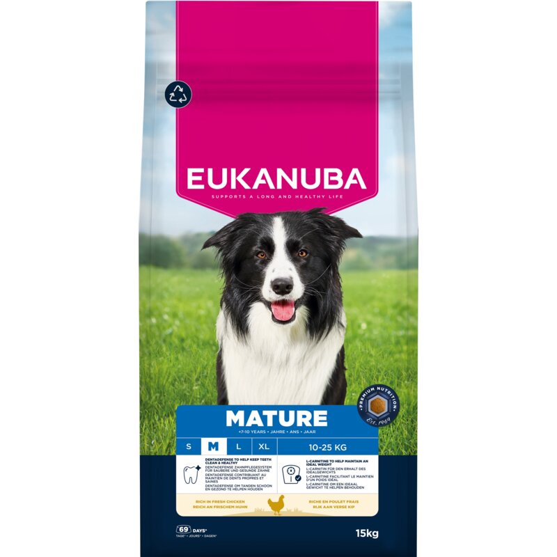 Karma dla psa EUKANUBA Mature Medium Breed Kurczak 15 kg