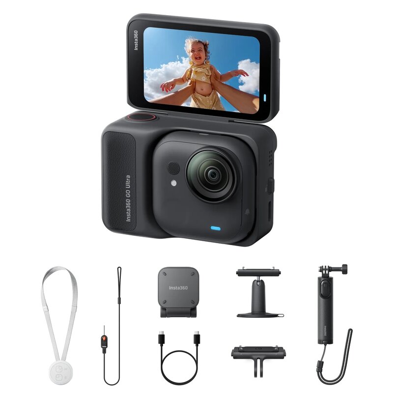 Kamera sportowa INSTA360 Go Ultra Creator Czarny, filmy 4K 60FPS, Wi-Fi, Bluetooth