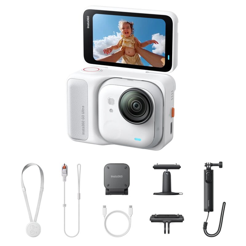 Kamera sportowa INSTA360 Go Ultra Creator Biały, filmy 4K 60FPS, Wi-Fi, Bluetooth