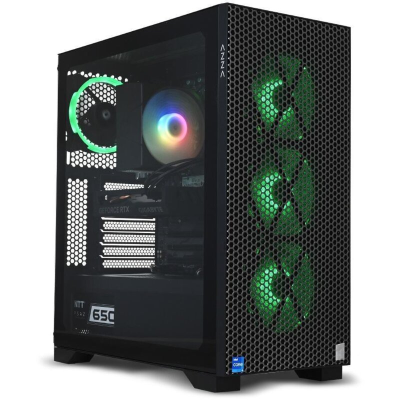 Komputer NTT HIRO Gamer ZKG-I5RTX5060-TG01 i5-14400F 32GB RAM 1TB SSD GeForce RTX5060 DLSS 4 Wi-Fi Windows 11 Home