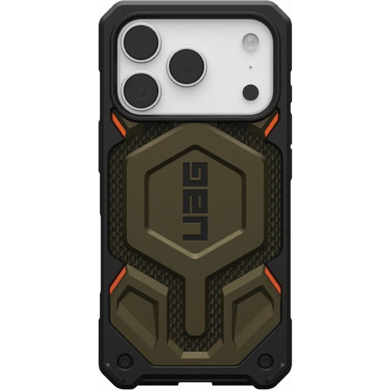 Etui UAG Monarch Pro MagSafe do Apple iPhone 17 Pro Kevlar Czarno-zielony
