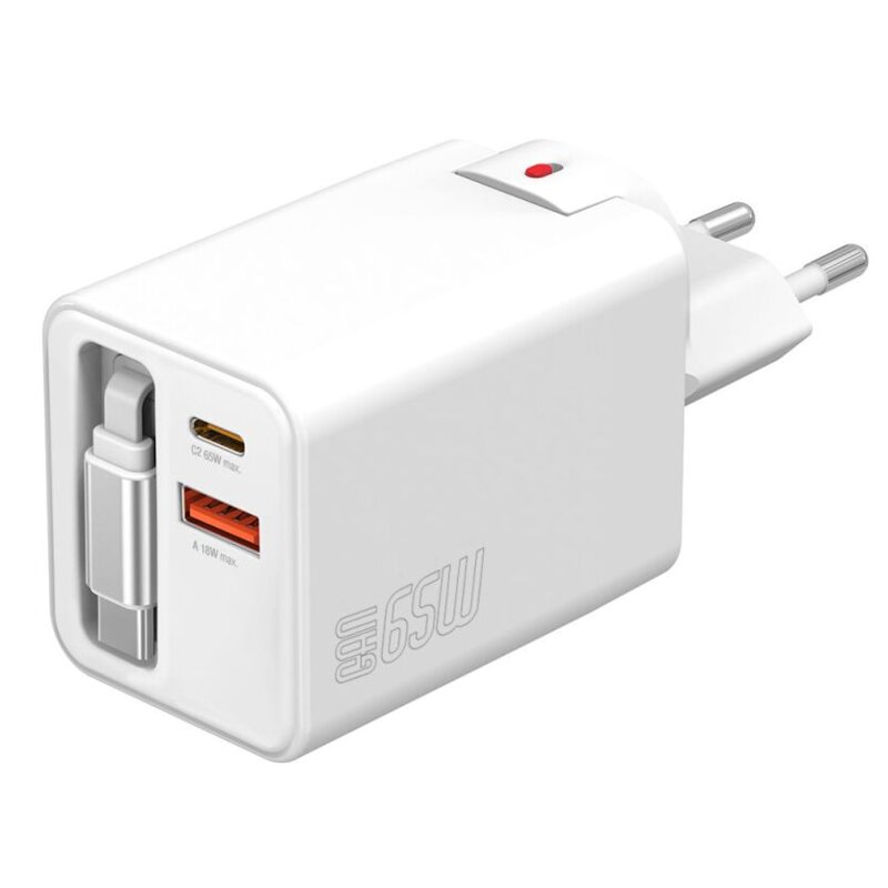 4smarts Flex Jojo GaN 2x USB-C USB-A 65W Biały