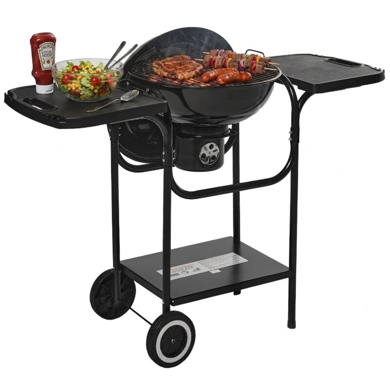 Grill ogrodowy węglowy ACTIVA 19426P Zamykany, okrągły, na kółkach