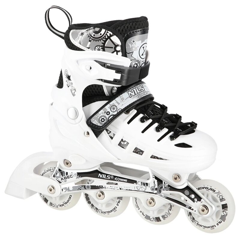 Łyżworolki NILS EXTREME NH10905 4w1 (rozmiar 39-42) Biało-czarny