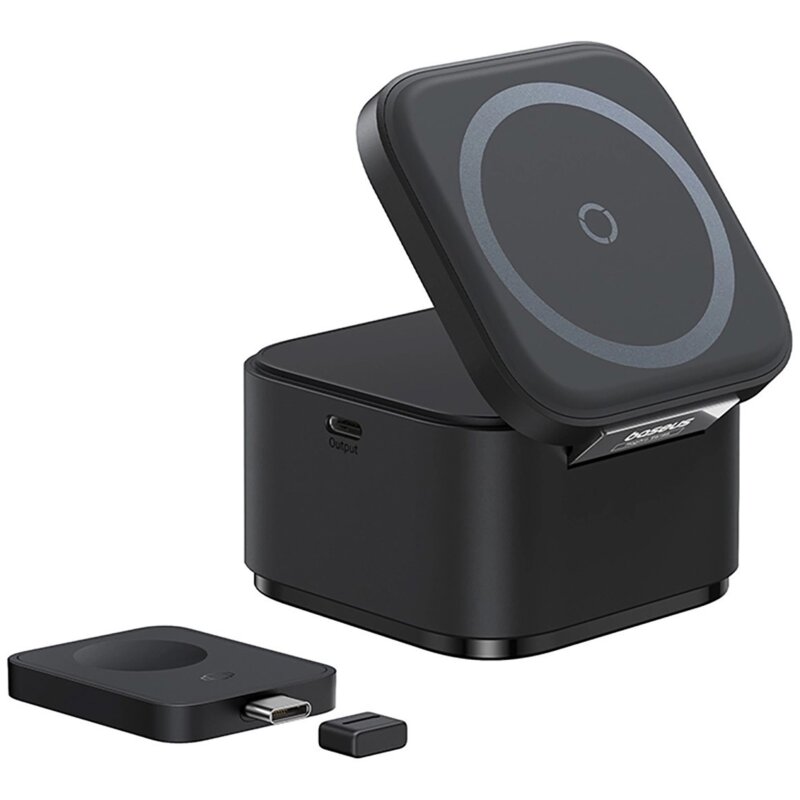 Ładowarka indukcyjna BASEUS MagPro 3w1 MagSafe 25W Czarny