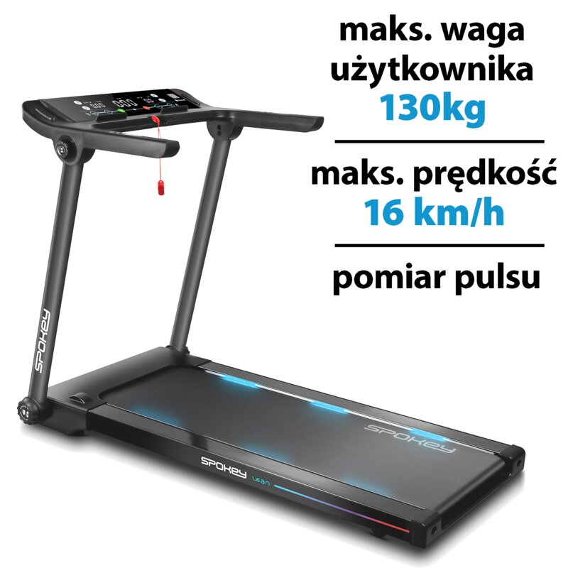 Bieżnia elektryczna SPOKEY Lean 1471W 16 km/h