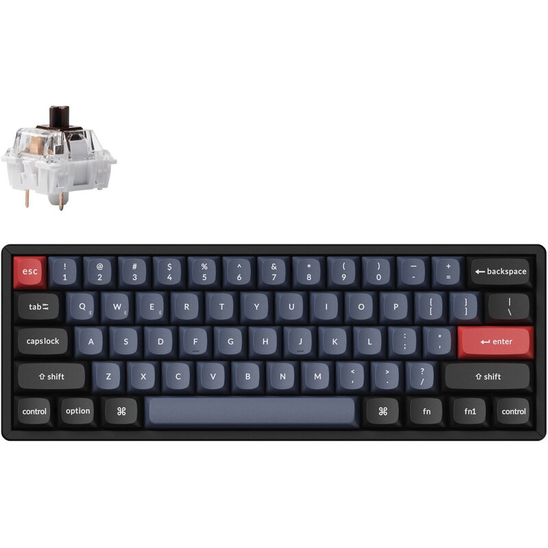 Klawiatura KEYCHRON K12P-H3 Wireless K Pro Brown RGB Czarno-niebieski