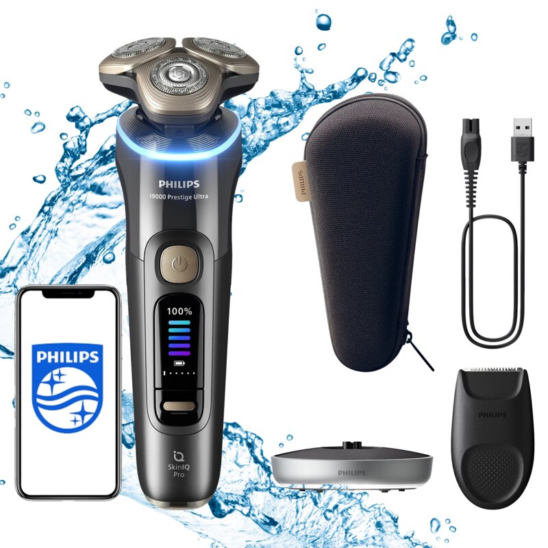Golarka PHILIPS Seria i9000 Prestige Ultra SkinIQ Pro XP9402/11 Na mokro i sucho